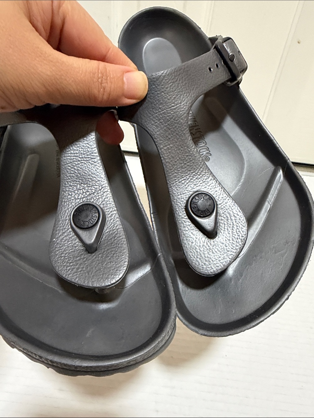 Birkenstock Gizeh Essential Sandals Grey- Size 38 (7-7.5) - Picture 7 of 10